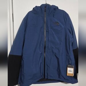 The North Face Thermoball Eco Snow Triclimate Jacket Blue Black Women SZ 3XL NWT